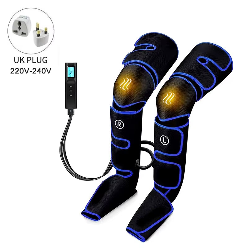 Electric Leg Muscle Relaxer 6 Modes Air Compression Recovery Boot Lymph Release Relieve Foot Fatigue Heating Leg Massager