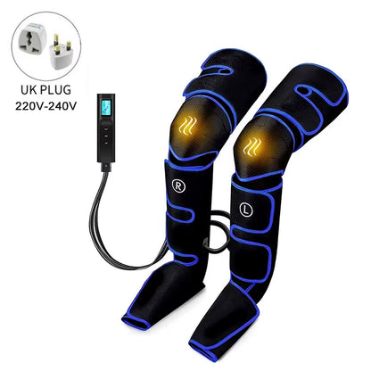 Electric Leg Muscle Relaxer 6 Modes Air Compression Recovery Boot Lymph Release Relieve Foot Fatigue Heating Leg Massager