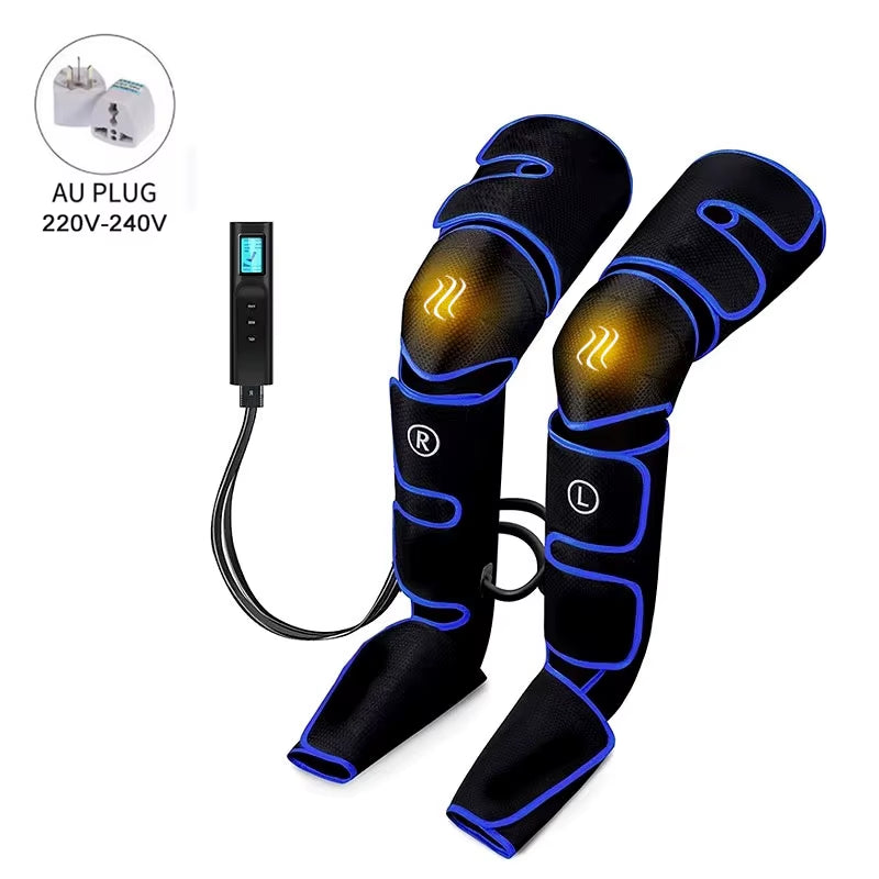 Electric Leg Muscle Relaxer 6 Modes Air Compression Recovery Boot Lymph Release Relieve Foot Fatigue Heating Leg Massager