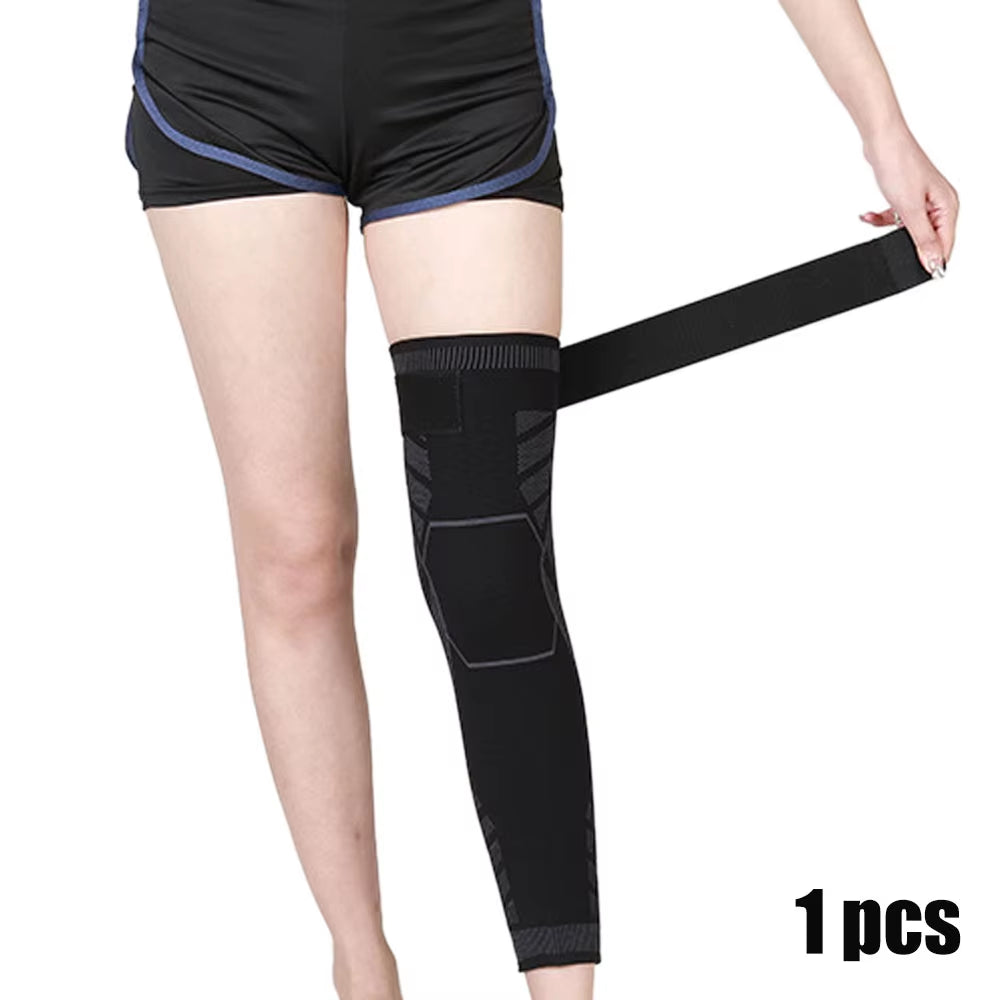 Long Leg Compression Sleeves,Full Leg Sleeve Long Knee Brace Knee Support Protect Basketball,Football, Knee Pain Relief