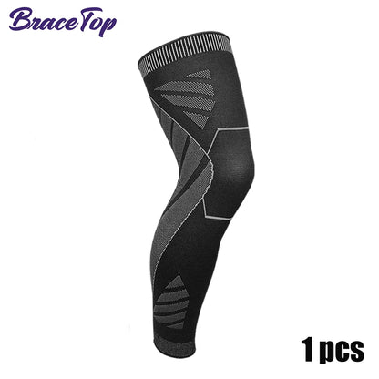 Long Leg Compression Sleeves,Full Leg Sleeve Long Knee Brace Knee Support Protect Basketball,Football, Knee Pain Relief