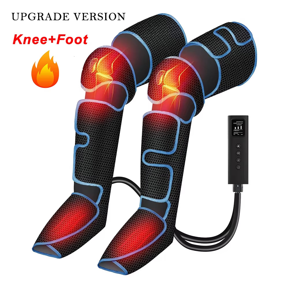 Electric Leg Muscle Relaxer 6 Modes Air Compression Recovery Boot Lymph Release Relieve Foot Fatigue Heating Leg Massager