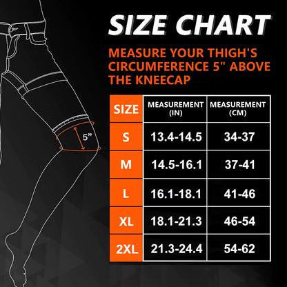 Long Leg Compression Sleeves,Full Leg Sleeve Long Knee Brace Knee Support Protect Basketball,Football, Knee Pain Relief